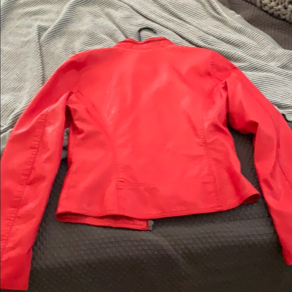 Bright red Moto Jacket!! - Picture 6 of 10